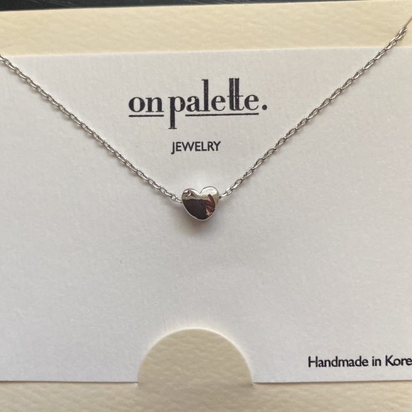 On Palette Jewelry silver with tiny heart charm. Handmade in Korea. - Picture 7 of 9